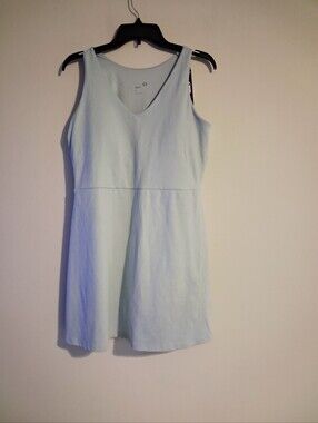 Active Tank Dress With Built-in Shorts Light Blue Size Large